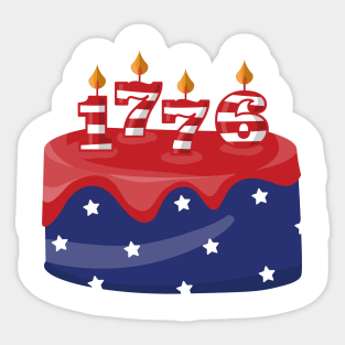 Americas Birthday Cake Sticker